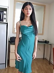 Horny Asian Ladyboy gets her big dick hard and ready for sucking